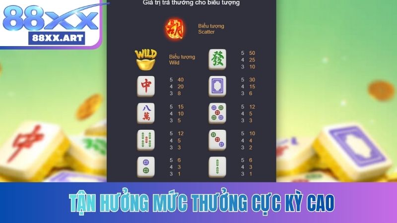 Tận hưởng mức thưởng cực kỳ cao